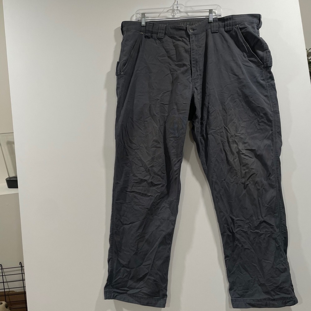 Duluth Trading Co Flex Fire Hose Relaxed Fit Pants Mens 42x34 Charcoal Gray Work